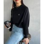 ニット セーター 「FRED PERRY/フレッドペリー」 ワンポイントロゴ刺繍 クルーネックニット レディース