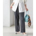 ショッピングストライプ スラックス パンツ 「手洗い可能」ストライプ ツイル ストレート パンツ レディース