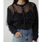 カーディガン チュールドッキング�