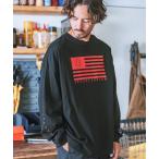 tシャツ mlt4831- middle onz over size L-S t-shirts (flag) カットソー メンズ