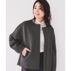 ブルゾン アウター 「スポンディッシュ/セットアップ可能」ダンボールジャージ ブルゾン レディース