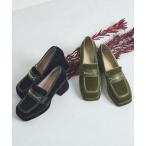 パンプス ベロアローファーヒールパンプス 41303