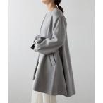 ノーカラーコート コート クラシックノーカラーミドルコート（ワンピースコート） レディース
