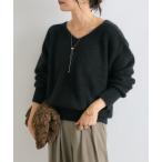 ニット セーター 「やわらかな着心地」ヘアリーラグランVネックニット レディース
