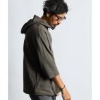 パーカー HALF ZIP 3/4 SLEEVE PARKA:7分袖 ハーフジップ パーカー メンズ