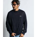 セーター ニット ELEPHANT BRAND×DUFFER MESH CREW KNIT：エレファントブランド別注 メッシュ クルーニット メンズ