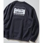 トレーナー スウェット 限定展開 KELTY×FREAK'S STORE/ケルティ 別注 マウンテンデザイン バックプリント クルーネックスウェット