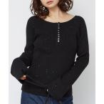 ショッピングスパンコール ニット セーター 2WAYスパンコールラメリブニット レディース