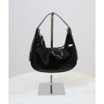 ハンドバッグ エナメルハーフムーンバッグ「RL」