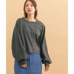 tシャツ ボリュームスリーブドルマンプルオーバー レディース