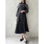 ドレス シアーベールセミフレアワンピース