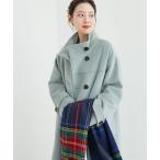コート アウター ウールカシミヤスタンドカラーコート レディース