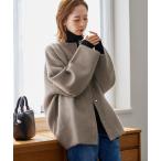 カーディガン 「追加」ダブルフェイスコクーンカーディガン レディース