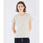 tシャツ 細ボーダー コットン 半袖Tシャツ ”Brando” レディース