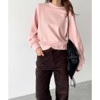 トレーナー スウェット El mar　コンパクト裏毛クルーネックトレーナー レディース