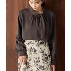 ブラウス シャツ アシメボウタイブラウス