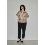 パンツドレス バタフライスリーブ刺繍ブラウス＆テーパードパンツセットドレス セパレート セレモニースーツ パンツドレス フォーマル ママ レディース