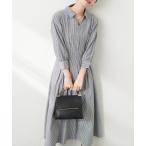 ワンピース スキッパー衿7分袖ワンピース レディース