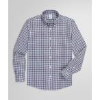 シャツ ノンアイロン ストレッチコットンツイル チェック カジュアルシャツ Regular Fit メンズ