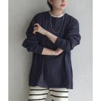 tシャツ 「水と油分を弾いて汚れにくい！」 シミヘン加工 リブスリーブプルオーバー レディース