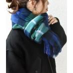 ストール マフラー SHIPS any_ ウール チェック ストール 24FW レディース