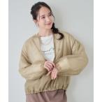 ブルゾン アウター 「洗える」上品なシアー感で魅せる ふんわりシルエットブルゾン レディース