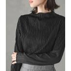 ショッピングカットソー tシャツ ウェーブジャガードプチハイネックカットソー レディース