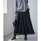 スカート 「RONEL」シアーフリンジフレアスカート