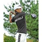 ショッピングゴルフウェア メンズ ゴルフ 「DIVINER GOLF」袖ロゴモックネック半袖Tシャツ メンズ ゴルフウェア メンズ