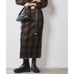 スカート 綿100％チェックロングタイトスカート 「大きいサイズ有」シックスタイル