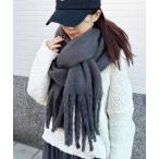 マフラー ストール 「ISOOK / アイスー」ふわふわフリンジマフラー / ボリュームマフラー 無地 レディース ZOZOTOWN限定 レディース