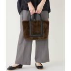 ショッピングcolors トートバッグ SHIPS Colors:フェイクファー 配色 トート バッグ レディース