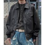 ブルゾン アウター vintage like double zip flight jacket ビンテージライク合成皮革フライトジャケット メンズ レ