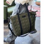 トートバッグ ADAMPATEK/square quilt shoulder tote bag/スクエアキルトビッグショルダートートバッグ メンズ レ