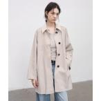 トレンチコート コート 「tageechita」ミドル丈コーデュロイ バイカラーオーバーサイズコート レディース メンズ