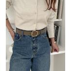 ショッピングベルト ベルト ニュアンスバックル太レザーベルト レディース