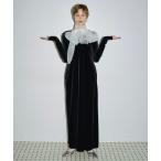 ショッピングロングドレス ワンピース 2way Uneck velours long dress / 2wayUネックベロアロングドレス