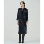 スカート サイドスリットツイードスカート