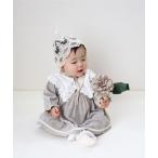 ベビー服 ロンパース おめかし レース衿 ロンパース
