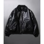 ミリタリージャケット モッズコート SITRY Synthetic Leather G-1/別注 オーバーサイズ シンセティックレザー フライトジャケ