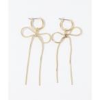 ピアス ロングリボンピアス レディース