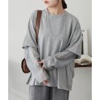 tシャツ シルケット風レイヤードプルオーバー レディース