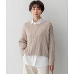 ニット セーター 「Oggi2月号掲載/洗える」カシミヤブレンド クロップド ニット レディース