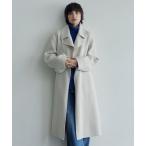 トレンチコート コート 「CLASSY.1月号掲載」WoolRever ロングコート レディース