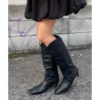 ブーツ 「nomnom」ウエスタンロングブーツ レディース