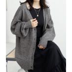 カーディガン 洗えるもちもち　ミドル丈ニットカーデ レディース