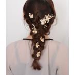 「float」シルバー ゴールド パール リーフ Uピン「7本セット/ドレス/結婚式/成人式/着物/浴衣」