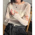 tシャツ フィンガーホールラメシアートップス レディース