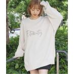 ニット セーター 「2025AW新色登場」ストーンウォッシュロゴニットプルオーバー レディース