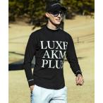 t рубашка LUXEAKMPLUS(ryuksei Kei M плюс ) Golf Bick Logo mok шея длинный футболка мужской женский 